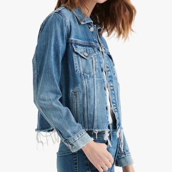 Lucky Tomboy Trucker Jacket Frayed Hem 